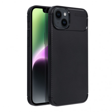 Apple iPhone 14 Coque Carbon premium Élégant  Noir