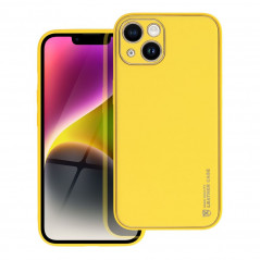 Apple iPhone 14 Coque Leather Jaune