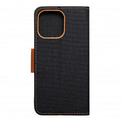 Apple iPhone 14 Pro Max Portefeuilles Canvas Book Noir