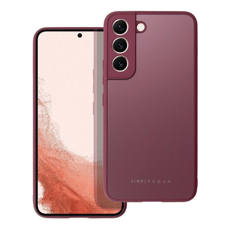 Samsung Galaxy A02s Coque Roar Matte Glass Élégant  Bordeaux