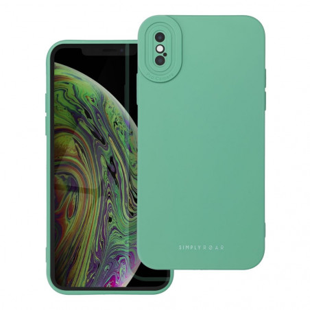 Apple iPhone XS Coque Roar Luna Monochromatique, Élégant, Un accessoire esthétique  Vert