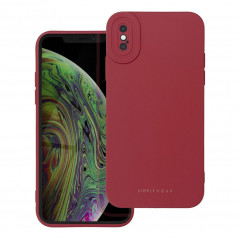 Apple iPhone XS Coque Roar Luna Monochromatique, Élégant, Un accessoire esthétique  Rouge
