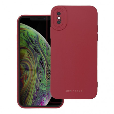 Apple iPhone XS Coque Roar Luna Monochromatique, Élégant, Un accessoire esthétique Rouge