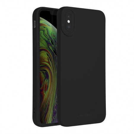 Apple iPhone XS Coque Roar Luna Monochromatique, Élégant, Un accessoire esthétique Noir