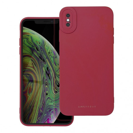 Apple iPhone X Coque Roar Luna Monochromatique, Élégant, Un accessoire esthétique  Rouge