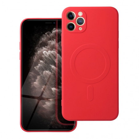 Apple iPhone XS Max Coque Silicone Mag Cover MagSAFE Rouge