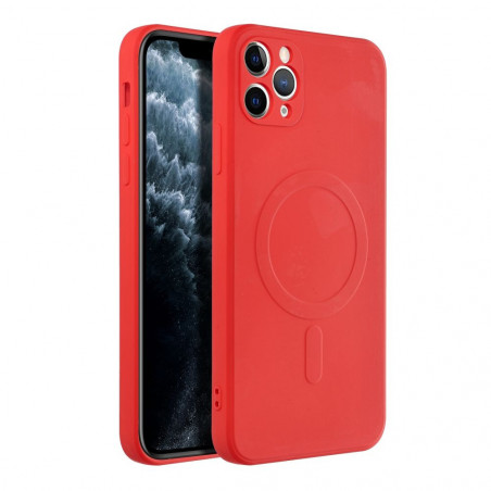 Apple iPhone XS Max Coque Silicone Mag Cover MagSAFE Rouge