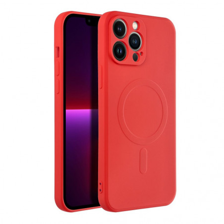Apple iPhone 13 Pro Max Coque Silicone Mag Cover MagSAFE Rouge