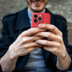 Apple iPhone 13 mini Coque Silicone Mag Cover MagSAFE  Rouge