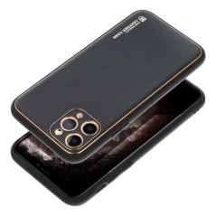 Apple iPhone 15 Pro Max Coque Leather Noir