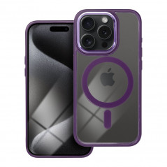 Apple iPhone 15 Pro Coque Color Edge Mag MagSAFE  Violet profond