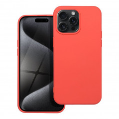 Apple iPhone 15 Pro Max Coque Silicone Élégant  Pêche