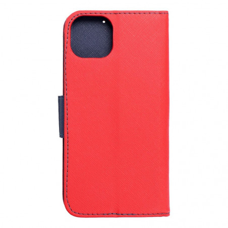 Apple iPhone 15 Plus Portefeuilles Fancy Book Rouge / Marine