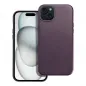 Apple iPhone 15 Plus Coque Leather Mag Cover Élégant  MagSAFE  Violet foncé