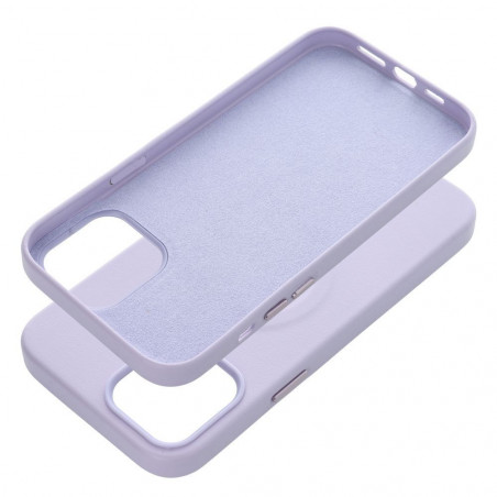 Apple iPhone 12 Pro Max Coque Roar Leather Mag Élégant MagSAFE Violet (Purple)