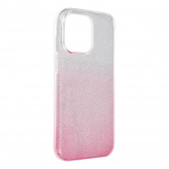 Apple iPhone 15 Pro Max Coque Shining Transparent et rose