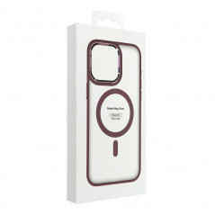 Apple iPhone 15 Pro Coque Matte Mag Cove MagSAFE  Rouge prune