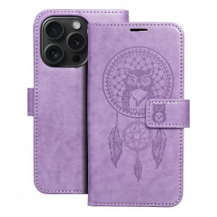 Apple iPhone 15 Pro Portefeuilles MEZZO Book Capteurs de rêve  Violet (Purple)