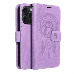 Apple iPhone 15 Pro Portefeuilles MEZZO Book Capteurs de rêve  Violet (Purple)