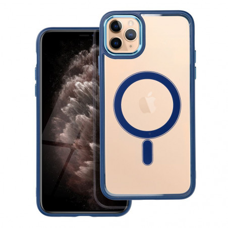 Apple iPhone XS Max Coque Color Edge Mag MagSAFE Bleu marine