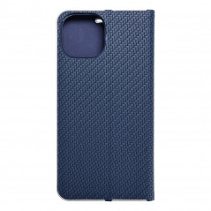 Apple iPhone 15 Portefeuilles LUNA Book Carbon Fibre de carbone, Élégant  Bleu