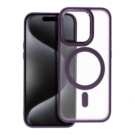 Apple iPhone 15 Pro Coque Matte Mag Cove MagSAFE  Violet (Purple)