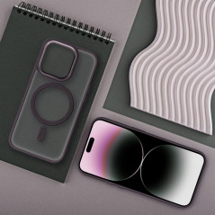 Apple iPhone 15 Pro Coque Matte Mag Cove MagSAFE  Violet (Purple)