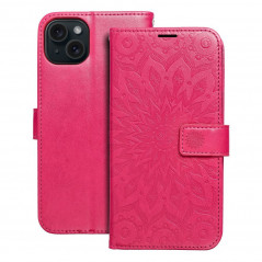 Apple iPhone 15 Plus Portefeuilles MEZZO Book Mandala  Magenta