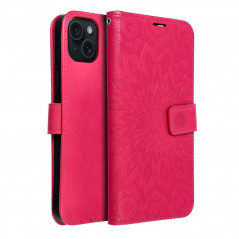 Apple iPhone 15 Plus Portefeuilles MEZZO Book Mandala  Magenta