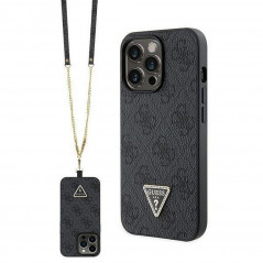 Apple iPhone 13 Pro Coque Guess Metal Logo Starss Crossbody Élégant  Noir