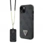 Apple iPhone 14 Coque Guess Metal Logo Starss Crossbody Élégant  Noir