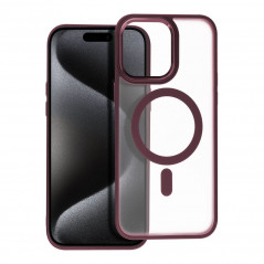Apple iPhone 15 Pro Max Coque Matte Mag Cove MagSAFE  Rouge prune