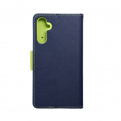 Samsung Galaxy A34 Portefeuilles Fancy Book Marine / Citron vert