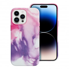 Apple iPhone 14 Pro Max Coque Leather Mag Cover Élégant  MagSAFE  Éclaboussure violette