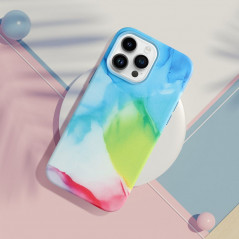 Apple iPhone 13 Pro Coque Leather Mag Cover Élégant  MagSAFE  Tâche de couleur