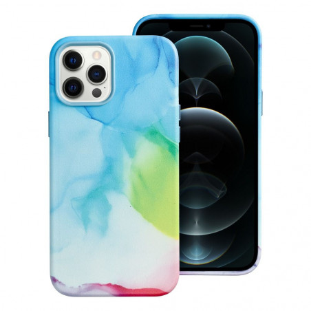 Apple iPhone 12 Pro Max Coque Leather Mag Cover Élégant  MagSAFE  Tâche de couleur