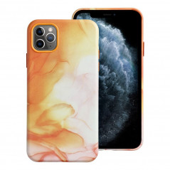 Apple iPhone XS Max Coque Leather Mag Cover Élégant  MagSAFE  Éclaboussure d'orange