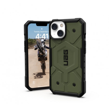 Apple iPhone 14 Plus Coque Urban Armor Gear Pathfinder Étui haut de gamme  MagSAFE  Olive