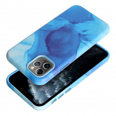 Apple iPhone 11 Pro Coque Leather Mag Cover Élégant  MagSAFE  Éclaboussure bleue
