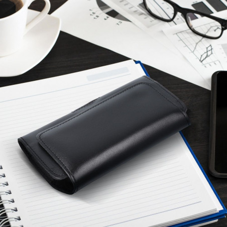 Samsung Galaxy S21 5G Etui universel, Étuis horizontaux, Étui de ceinture ROYAL Crazy Horse Noir 