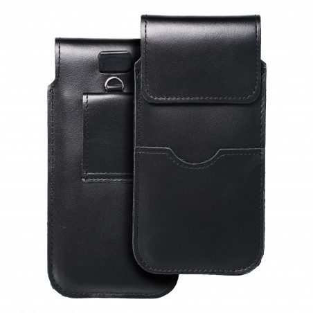 Apple iPhone 11 Etui universel, Étui de ceinture ROYAL - Leather universal flap pocket Noir 
