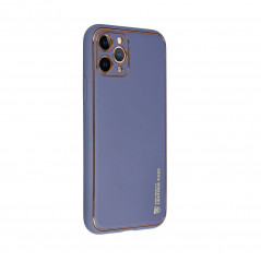 Apple iPhone 15 Pro Max Coque Leather Bleu