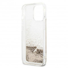 Apple iPhone 14 Pro Max Coque Guess Liquide Glitter Charms Élégant  Or