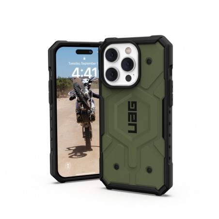 Apple iPhone 14 Pro Coque Urban Armor Gear Pathfinder Étui haut de gamme  MagSAFE  Olive