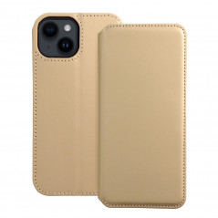 Apple iPhone 14 Portefeuilles Dual Pocket book Or 