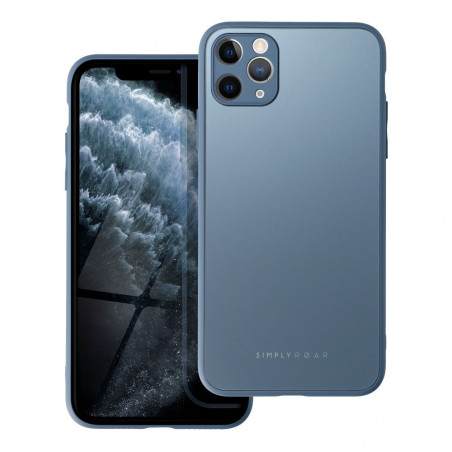 Apple iPhone XS Max Coque Roar Matte Glass Élégant Bleu