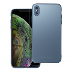 Apple iPhone XS Coque Roar Matte Glass Élégant  Bleu