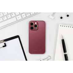 Apple iPhone XS Coque Roar Matte Glass Élégant  Bordeaux
