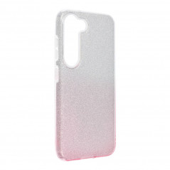 Samsung Galaxy S23 5G Coque Shining Transparent et rose