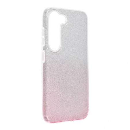 Samsung Galaxy S23 5G Coque Shining Transparent et rose